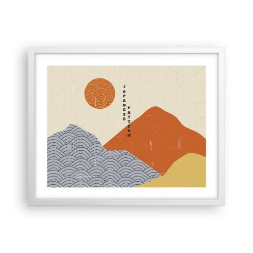 Poster in cornice bianca - Spirito giapponese - 50x40 cm