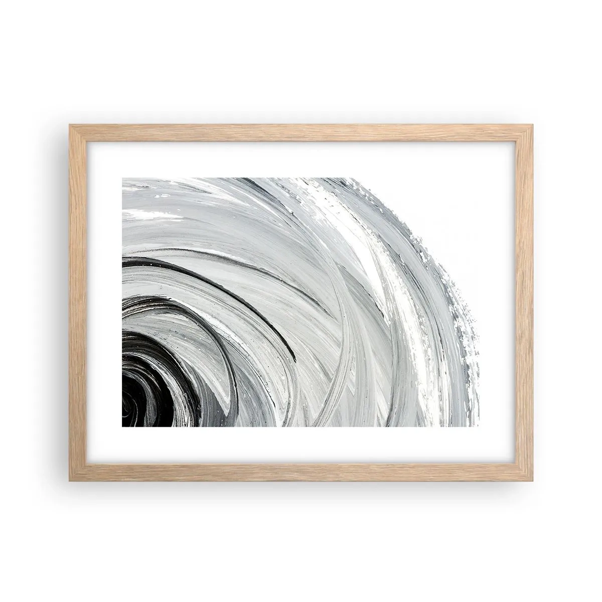 Poster in cornice rovere chiaro - Composizione orbitale - 40x30 cm