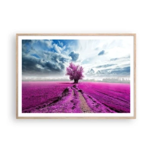 Poster in cornice rovere chiaro - Brughiera selvatica - 100x70 cm