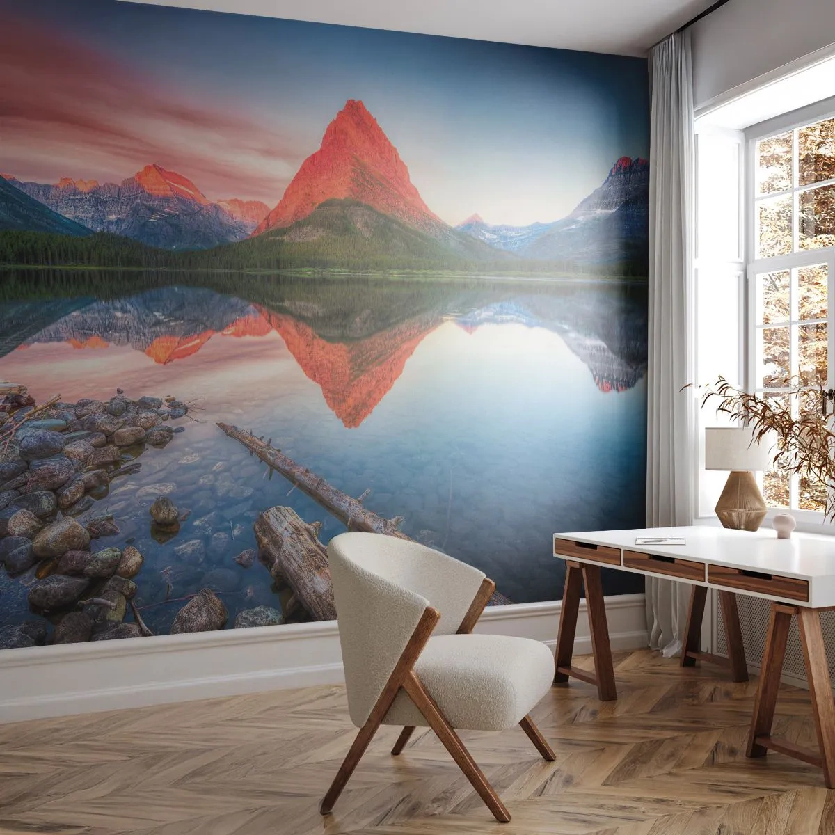 Fotomurali Premium Sand - Caldo e freddo - Paesaggio, Montagne, foresta - 500x350 cm