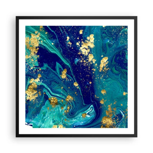 Poster in cornice nera - Petali di sole - 60x60 cm