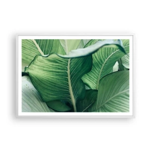 Poster in cornice bianca - Una vita intensamente verde - 100x70 cm