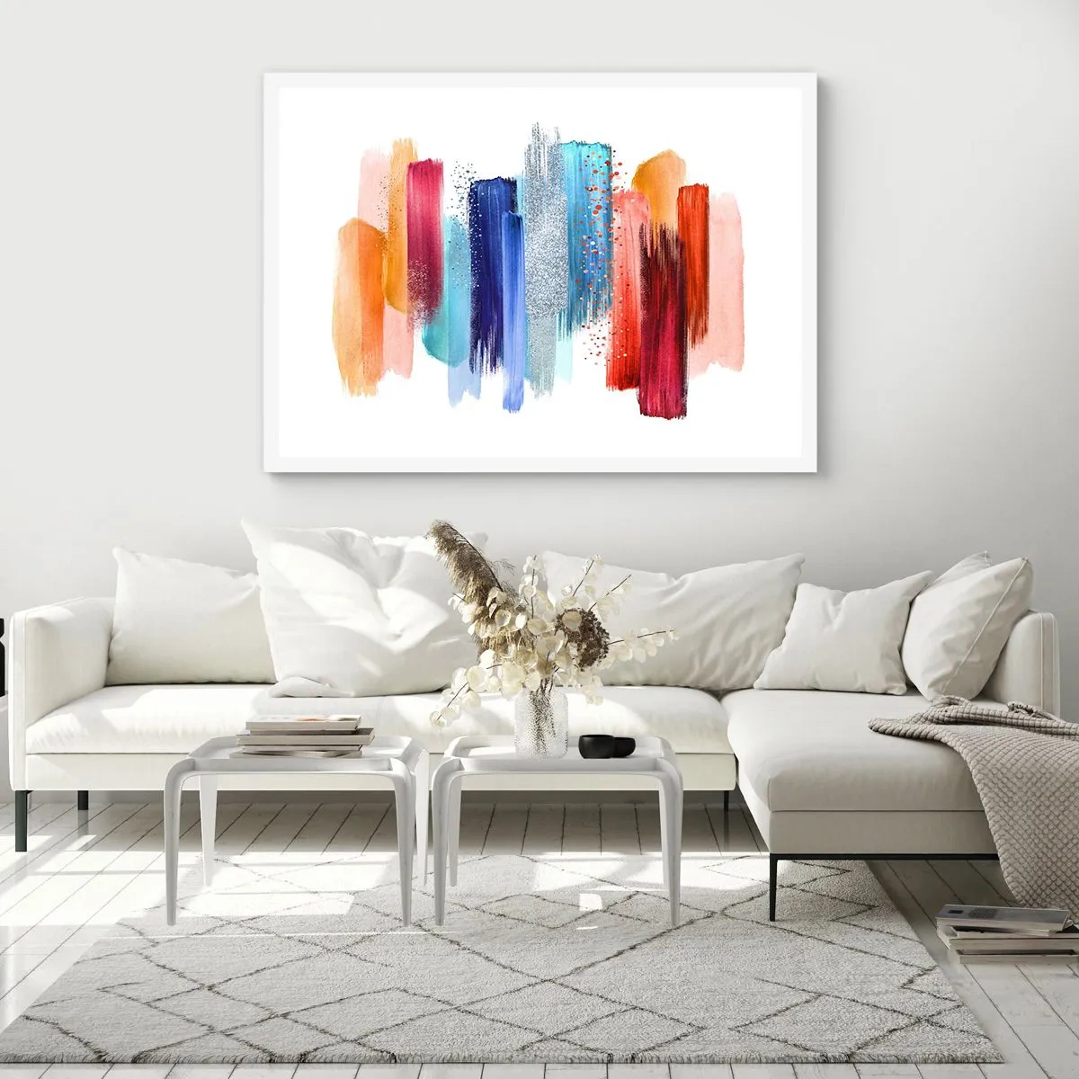 Poster in cornice bianca - In alto e in basso - 70x50 cm