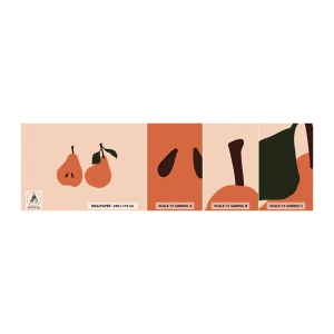 Campione di Fotomurale Adesivo Deluxe Sticker - La dolcezza stessa - Pera, Frutta, Minimalista - 100x30 cm