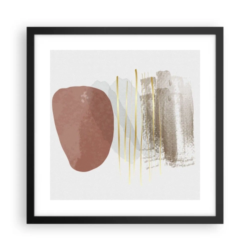 Poster in cornice nera - Colonnato astratto - 40x40 cm