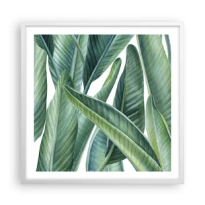 Poster in cornice bianca - Il verde in sé - 60x60 cm