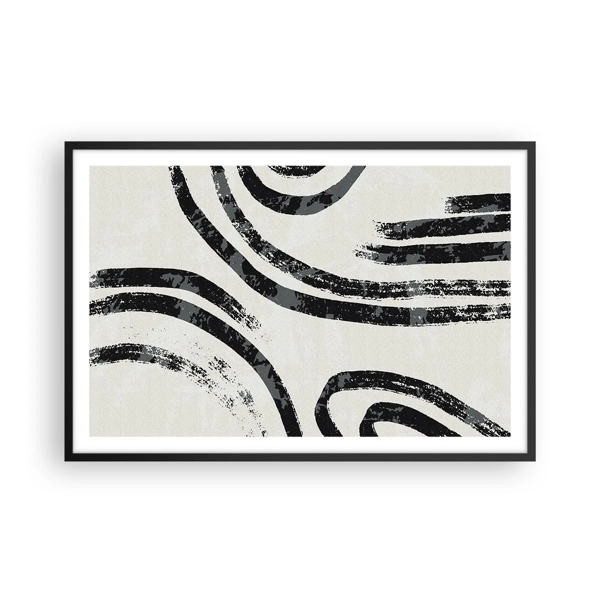 Poster in cornice nera - Interrotto a metà - 91x61 cm