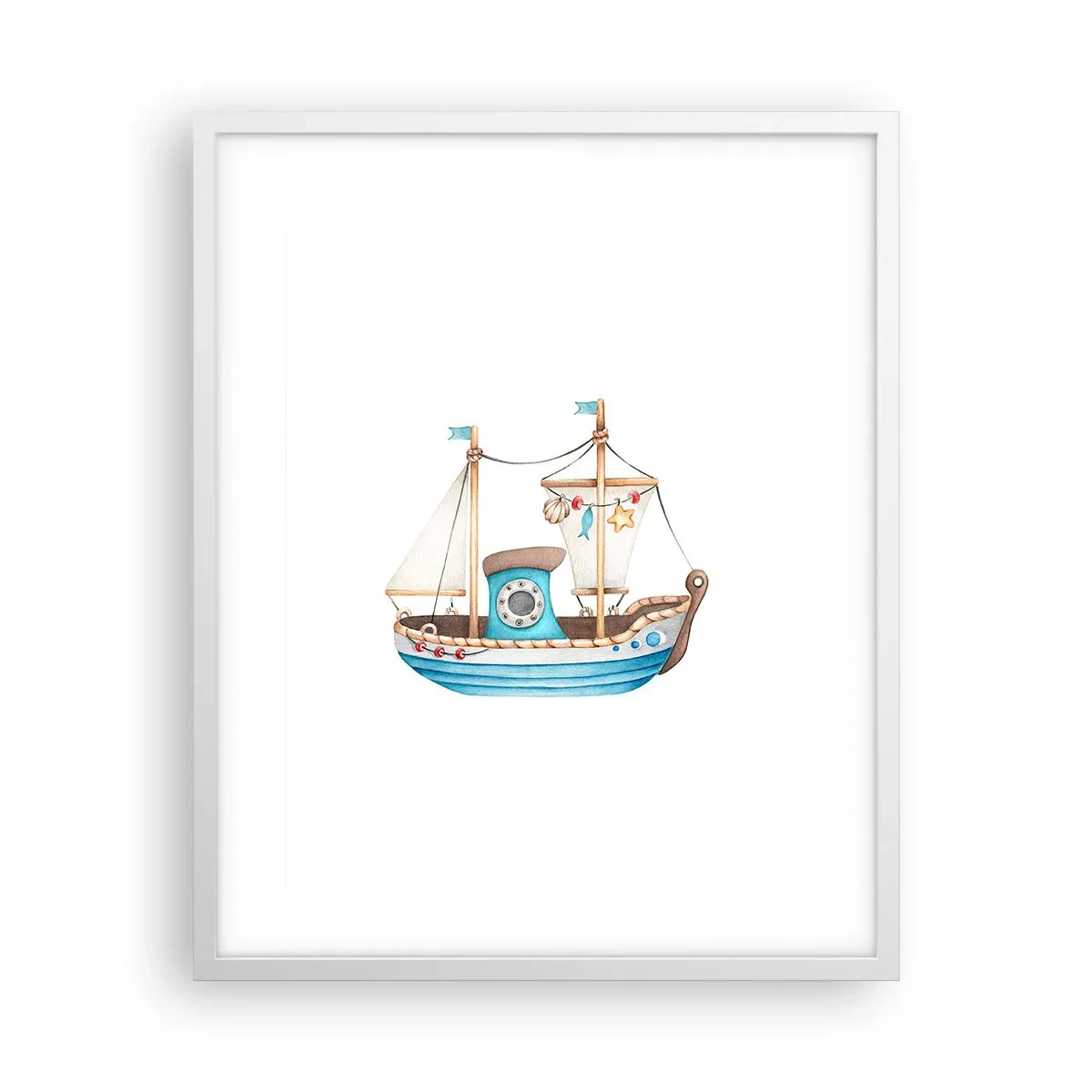 Poster in cornice bianca - Benvenuta avventura! - 40x50 cm