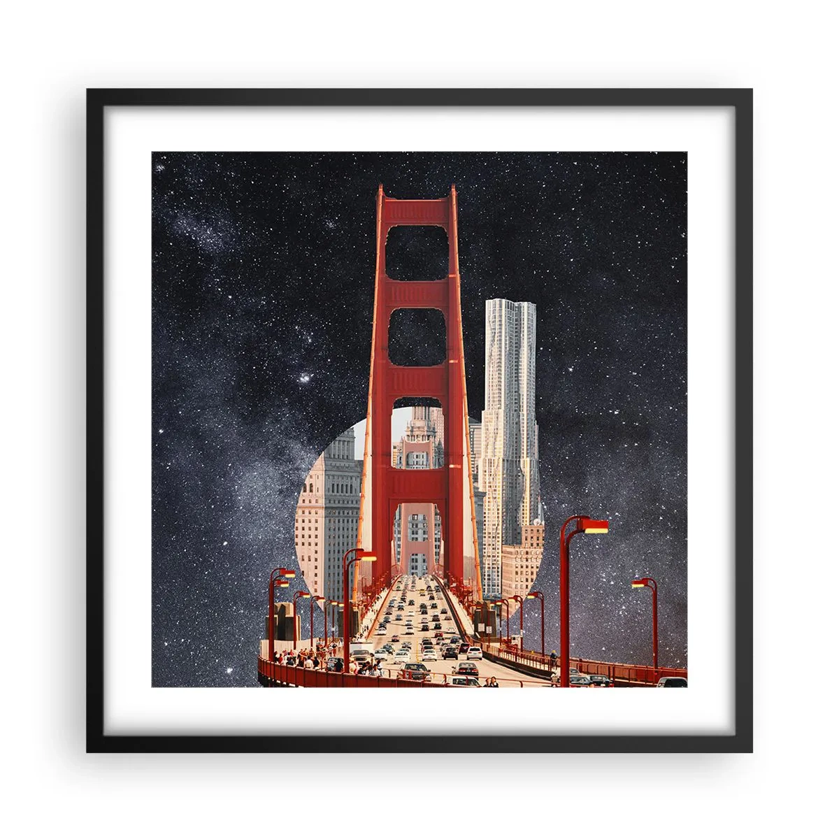 Poster in cornice nera - Sempre al centro - 50x50 cm