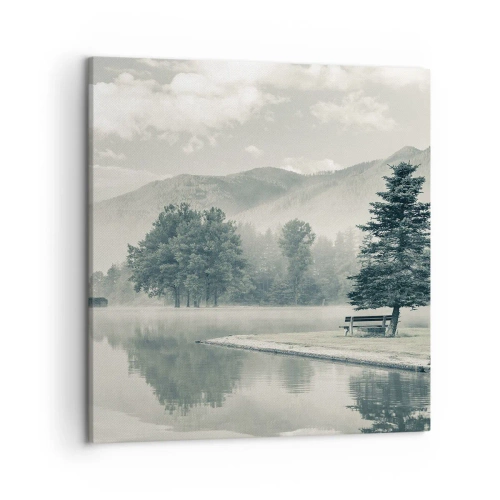 Quadro su tela - Stampe su Tela - Il lago dorme ancora - 50x50 cm
