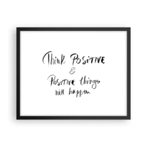 Poster in cornice nera - Come vivere? - 50x40 cm