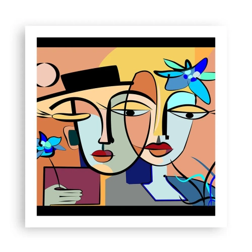 Poster - Appuntamento in stile Picasso - 60x60 cm