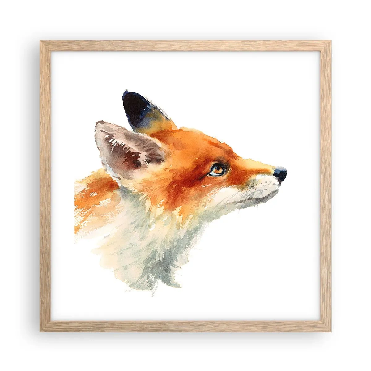 Poster in cornice rovere chiaro - La prudenza non è mai troppa - 40x40 cm