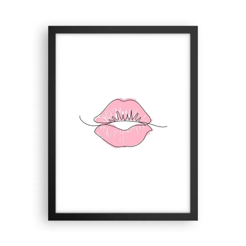 Poster in cornice nera - Pronti al bacio? - 30x40 cm