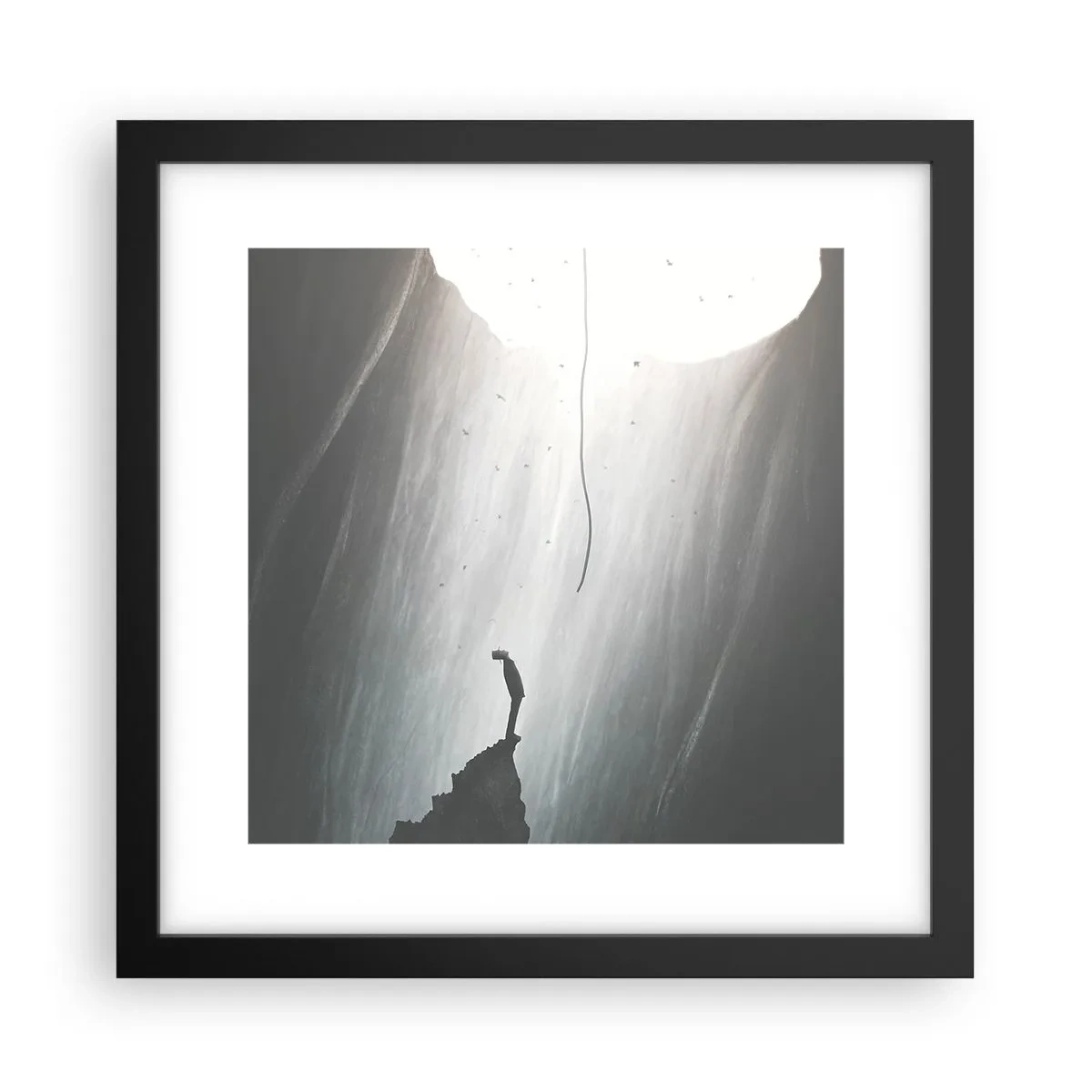 Poster in cornice nera - C'è sempre una via d'uscita - 30x30 cm
