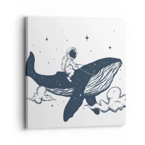 Quadro su tela - Stampe su Tela - Avventura nello spazio - 30x30 cm