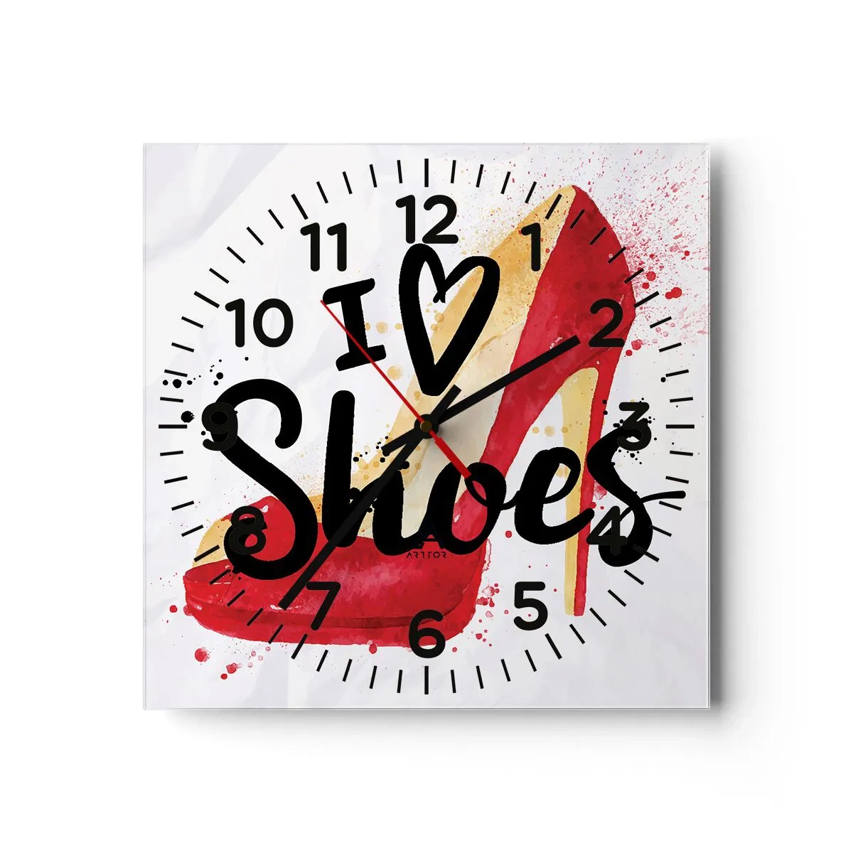 Orologio da parete - Orologio in Vetro - Gli amori sono tanti - 30x30 cm