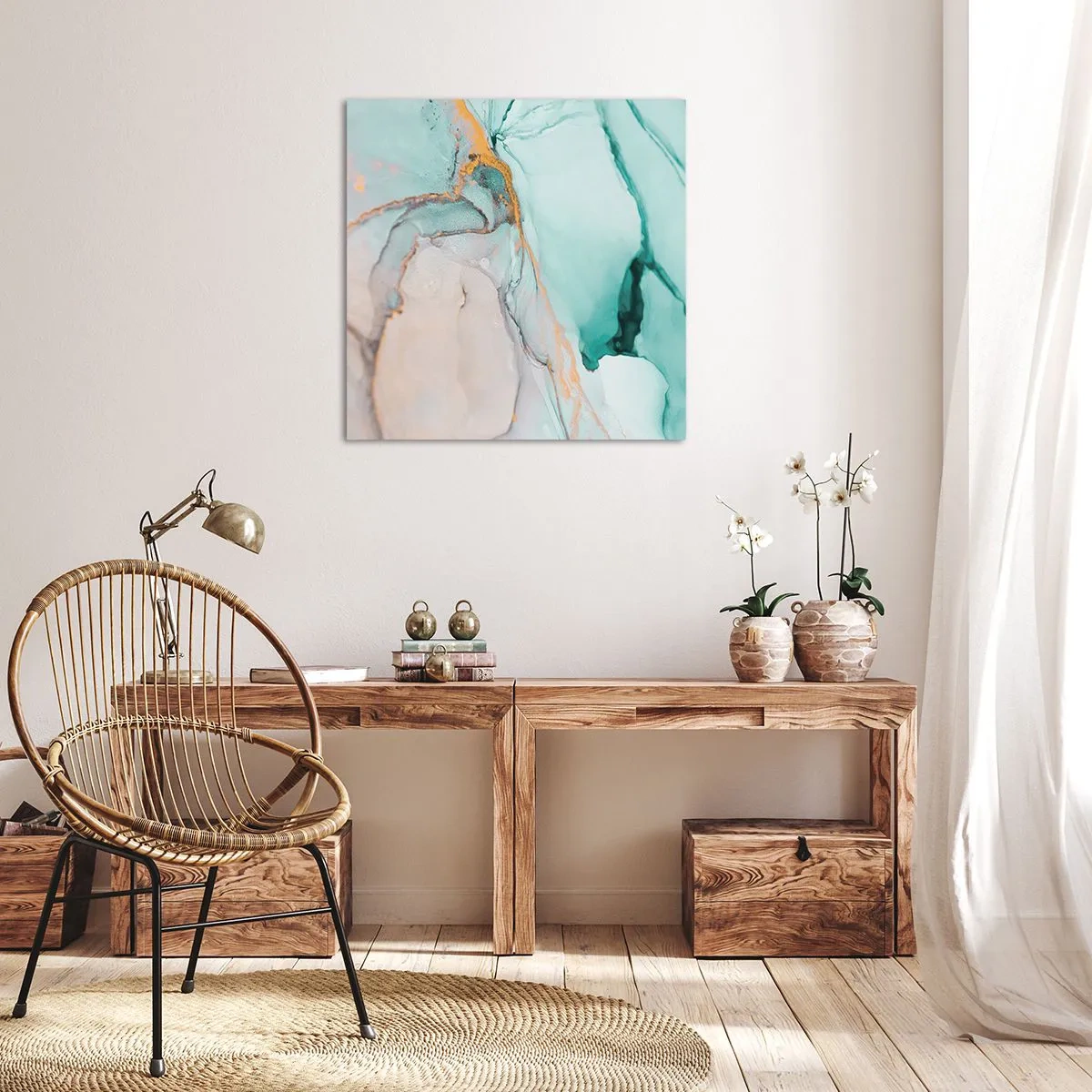 Quadro su tela - Stampe su Tela - Danza di forme e colori - 50x50 cm