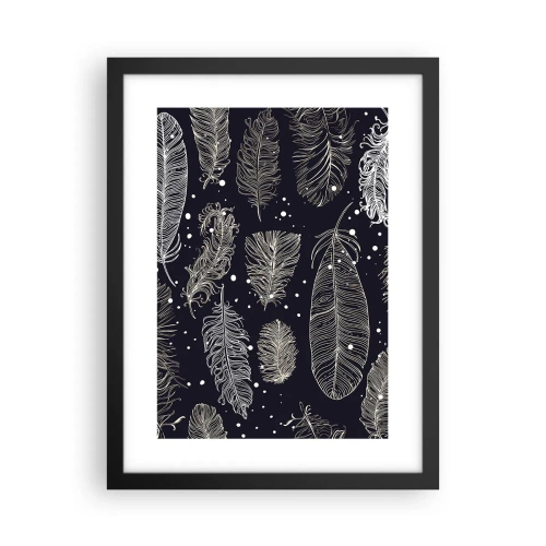 Poster in cornice nera - Pizzo piumato - 30x40 cm