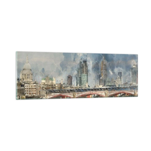 Quadro su vetro - Londra in tutta la sua bellezza - 90x30 cm