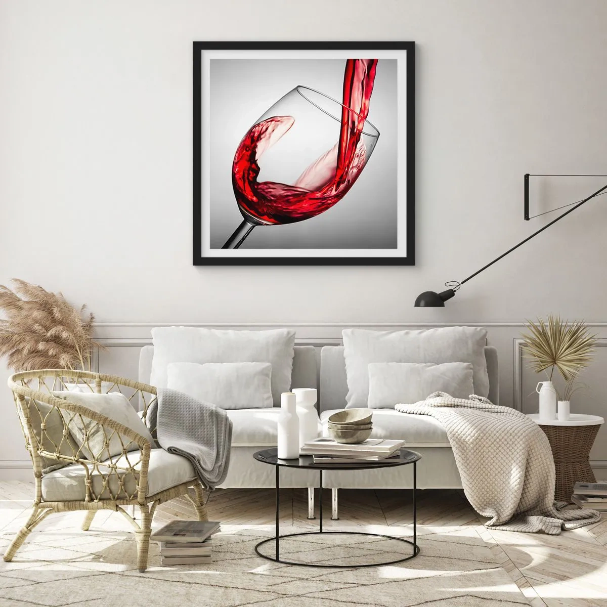 Poster in cornice nera - Colore - movimento - suono - 40x40 cm