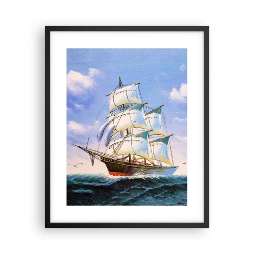 Poster in cornice nera - Con orgoglio nel vento - 40x50 cm