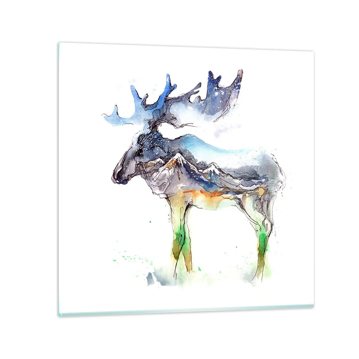 Quadro su vetro - Il protagonista dei racconti invernali - 70x70 cm