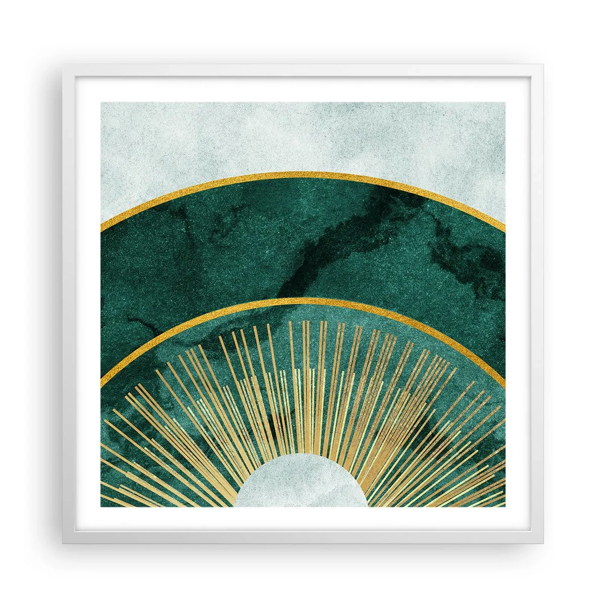 Poster in cornice bianca - Un altro sistema solare - 60x60 cm