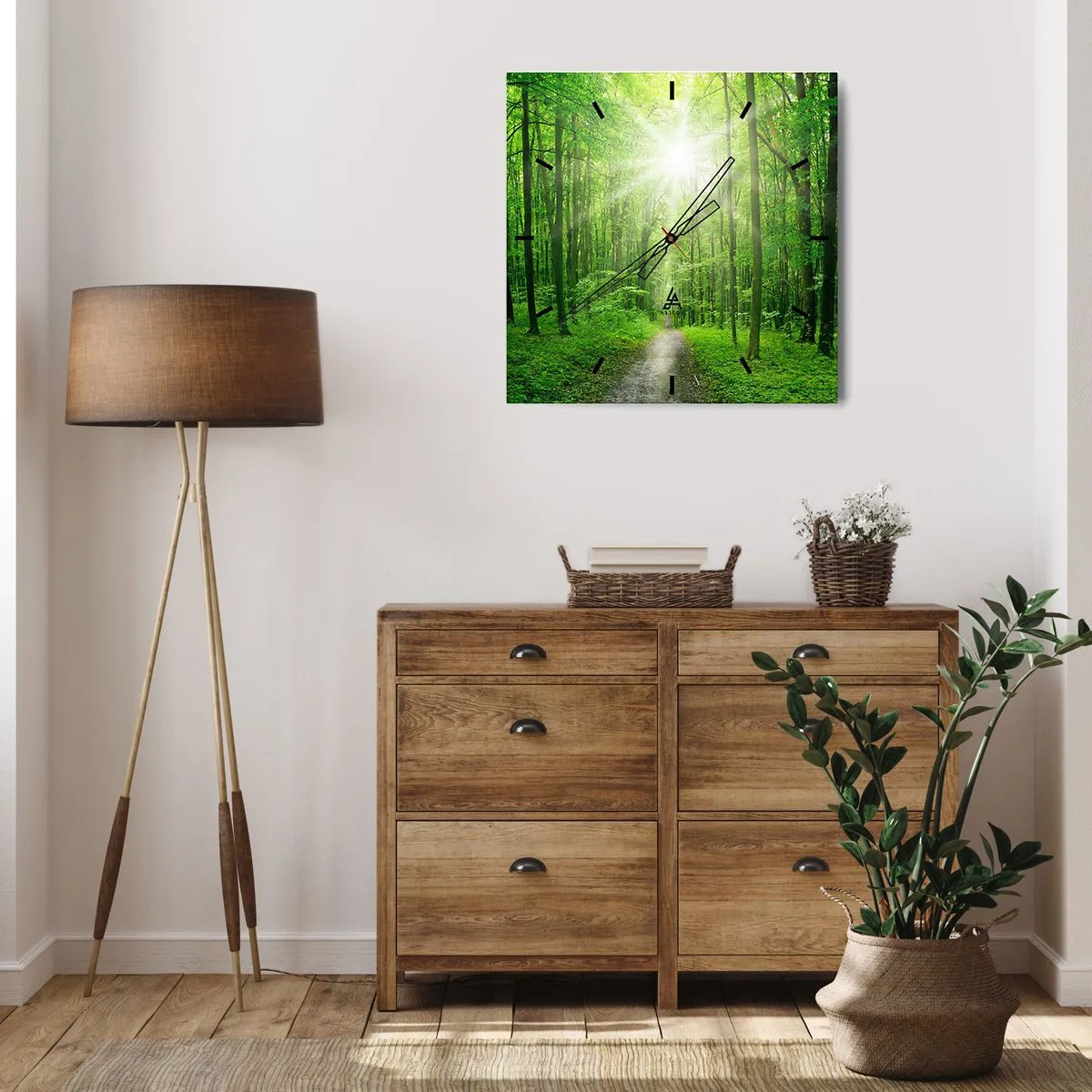 Orologio da parete - Orologio in Vetro - Cattedrale verde - 30x30 cm