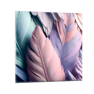 Quadro su vetro - Eleganza per uccelli - 40x40 cm