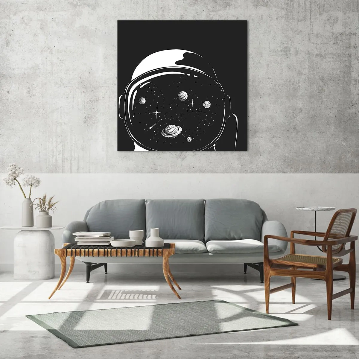 Quadro su vetro - Panorama niente male - 60x60 cm