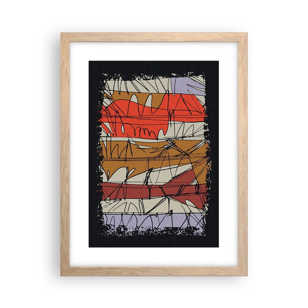 Poster in cornice rovere chiaro - Composizione spontanea - 30x40 cm