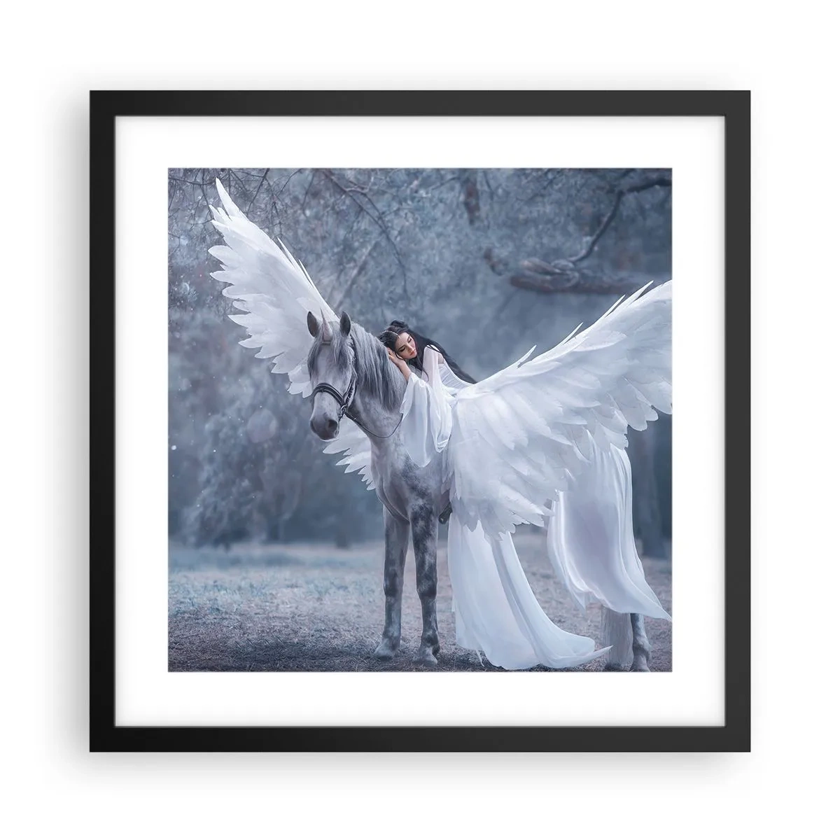 Poster in cornice nera - Momento ispirato - 40x40 cm