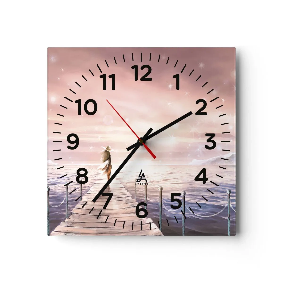 Orologio da parete - Orologio in Vetro - Alla luce del sogno - 40x40 cm