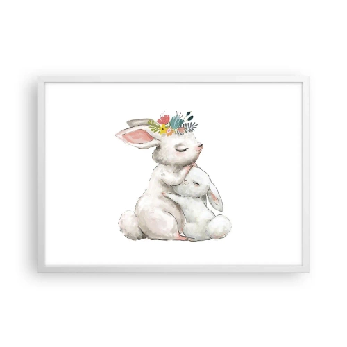 Poster in cornice bianca - Da mamma si sta meglio - 70x50 cm
