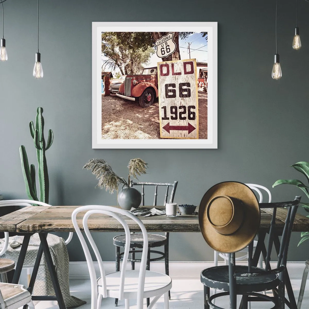 Poster in cornice bianca - La leggenda della provincia americana - 30x30 cm