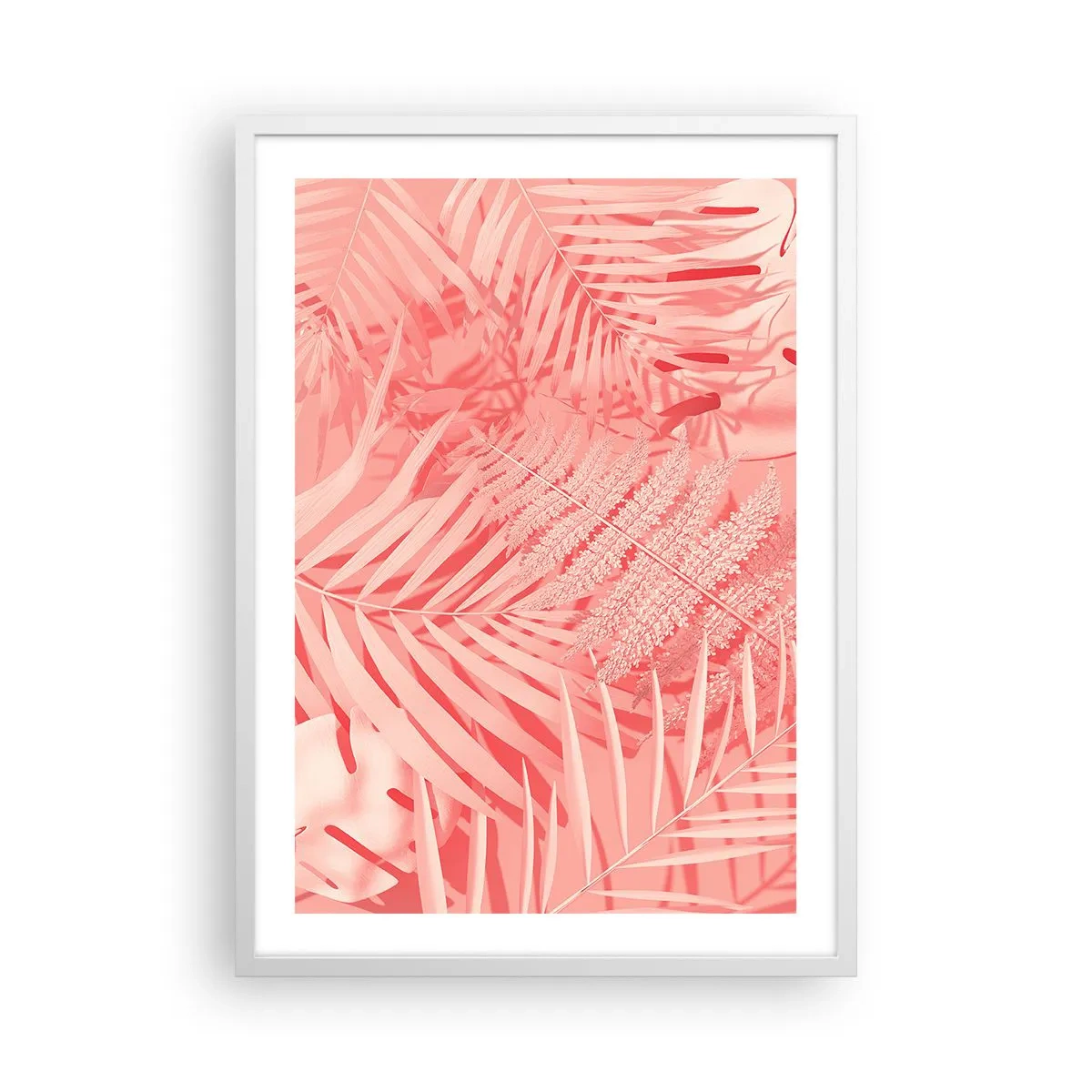 Poster in cornice bianca - Concetto rosa - 50x70 cm