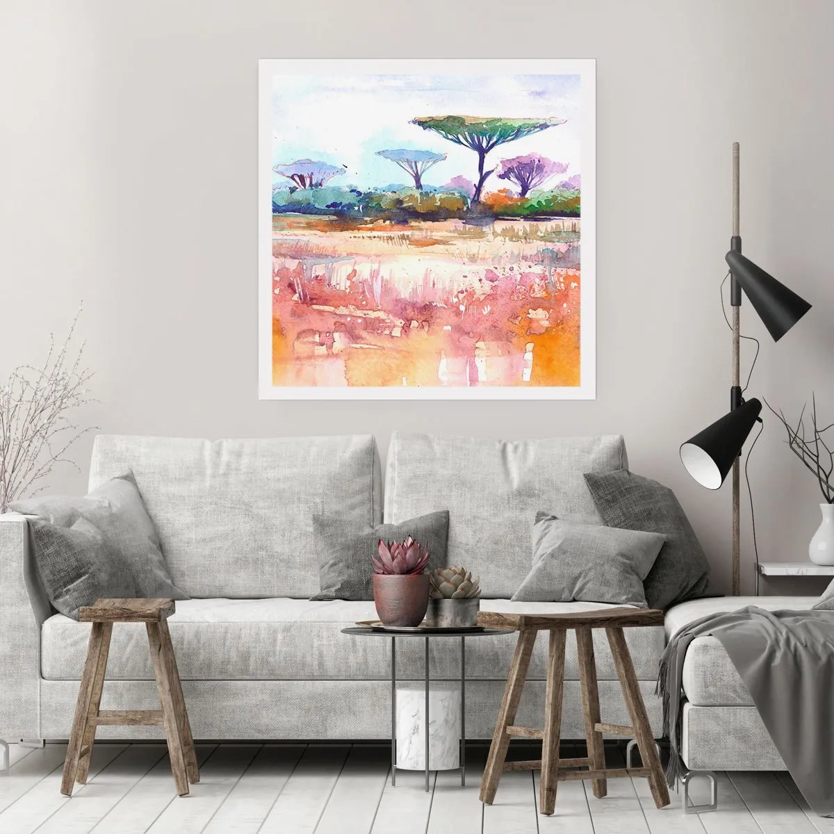 Poster - I colori della savana - 60x60 cm