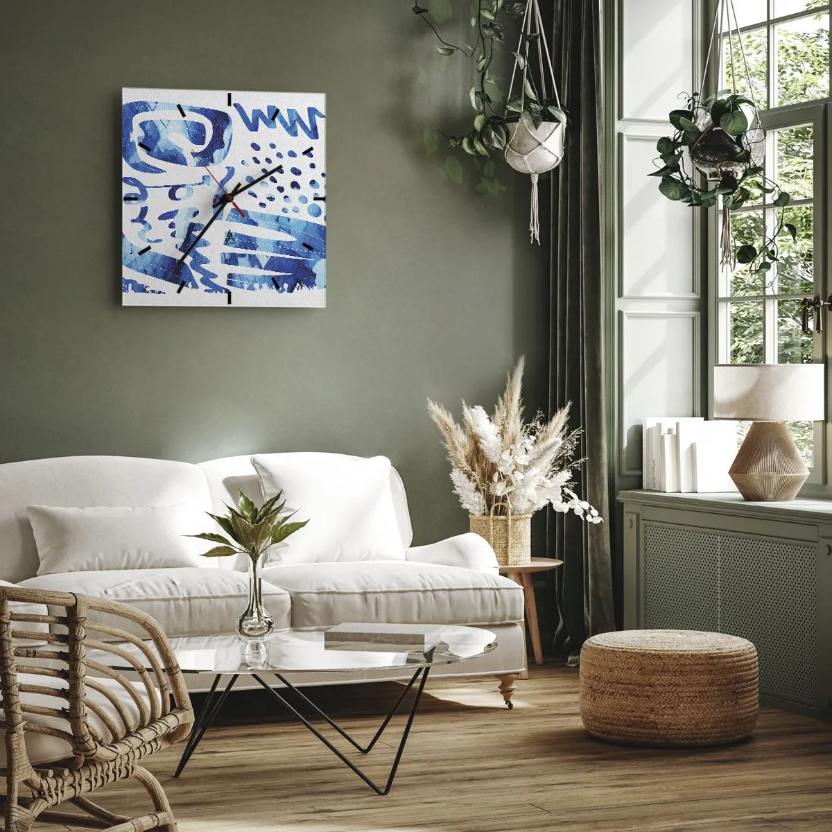 Orologio da parete - Orologio in Vetro - Ritorno alle radici - 40x40 cm