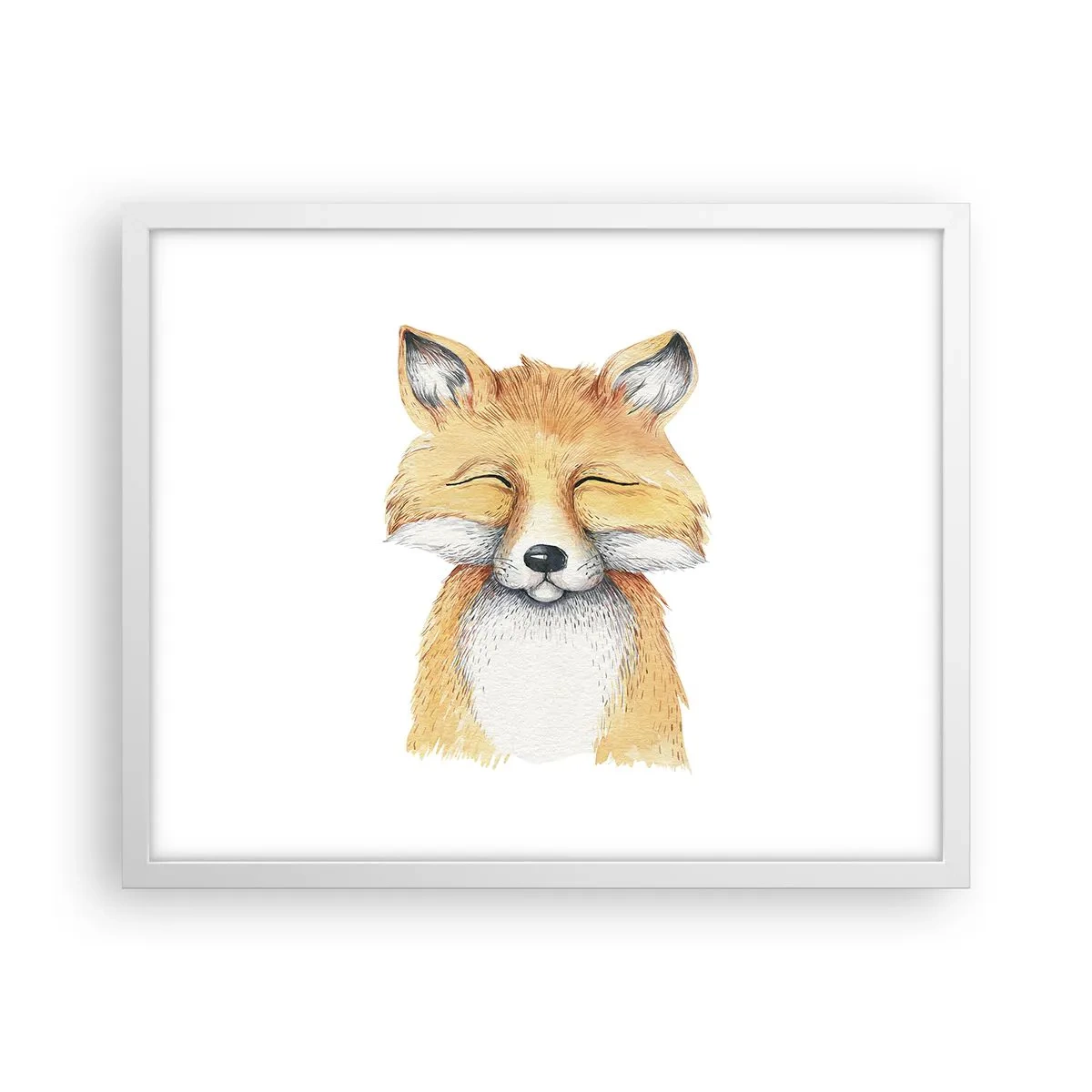 Poster in cornice bianca - Umore da volpe - 50x40 cm