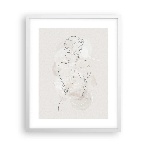 Poster in cornice bianca - Come uno strumento delicato - 40x50 cm