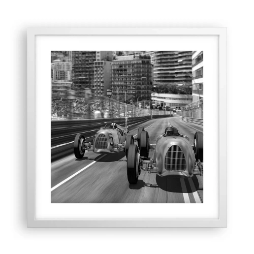 Poster in cornice bianca - Tanto tempo fa a Montecarlo - 40x40 cm