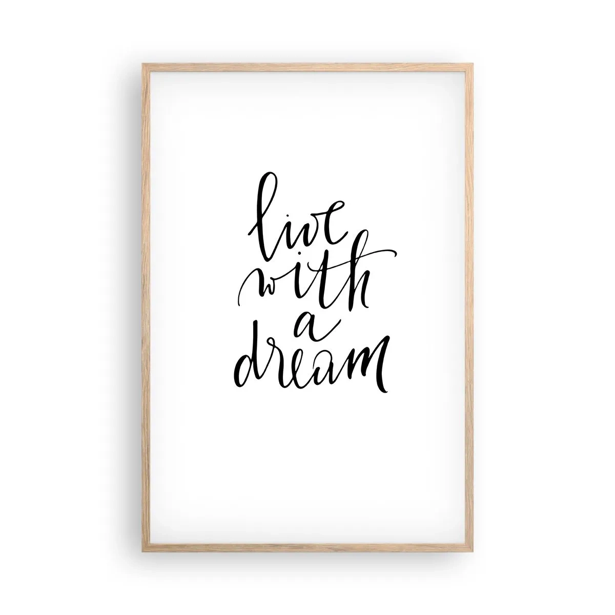 Poster in cornice rovere chiaro - Of course - 61x91 cm