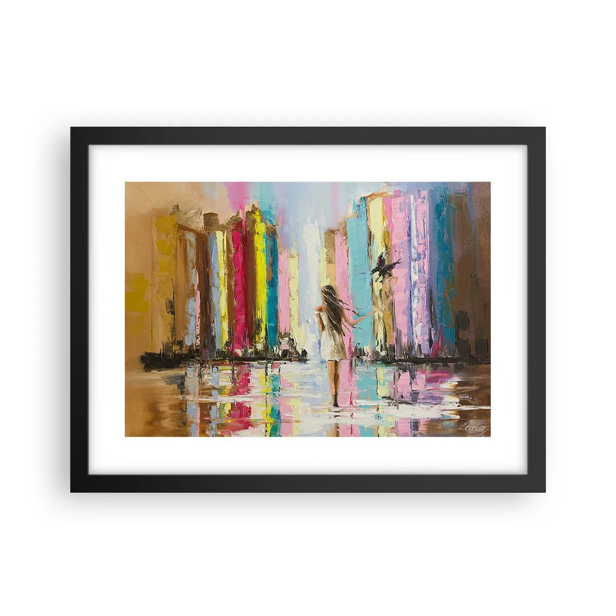 Poster in cornice nera - Seguimi - 40x30 cm