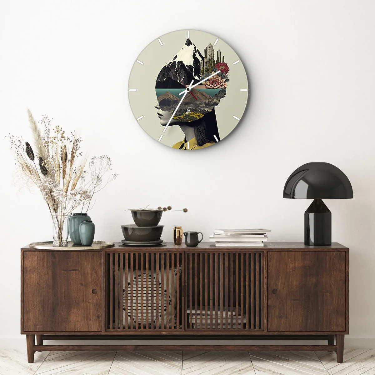 Orologio da parete - Orologio in Vetro - La donna è sempre un mistero - 40x40 cm