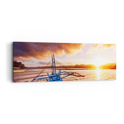 Quadro su tela - Stampe su Tela - Riposo sulla sabbia dopo l'intera giornata - 90x30 cm