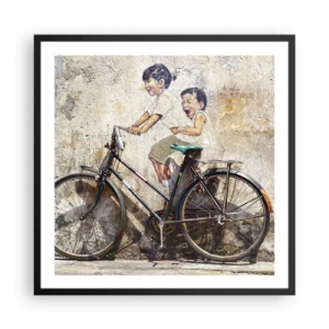 Poster in cornice nera - Vero o falso? - 60x60 cm