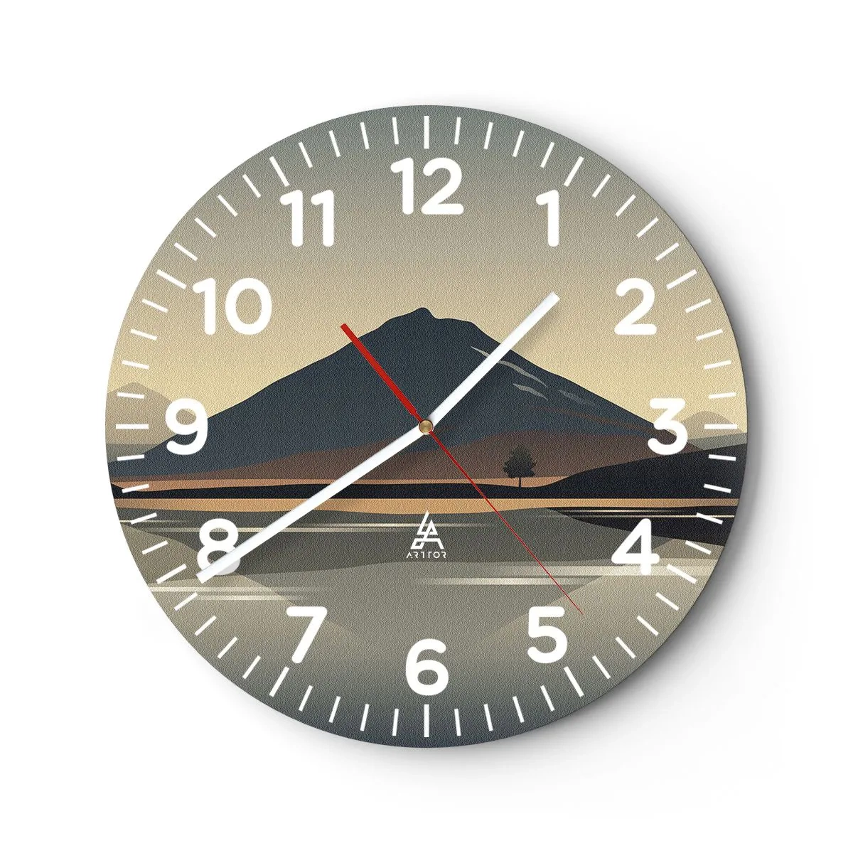 Orologio da parete - Orologio in Vetro - Immagine speculare - 30x30 cm