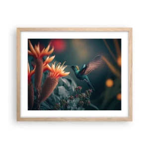 Poster in cornice rovere chiaro - Una vita davvero a colori - 50x40 cm