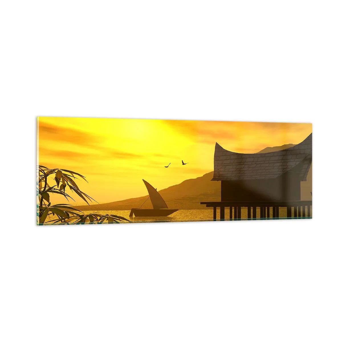 Quadro su vetro - Calma desiderata - 90x30 cm